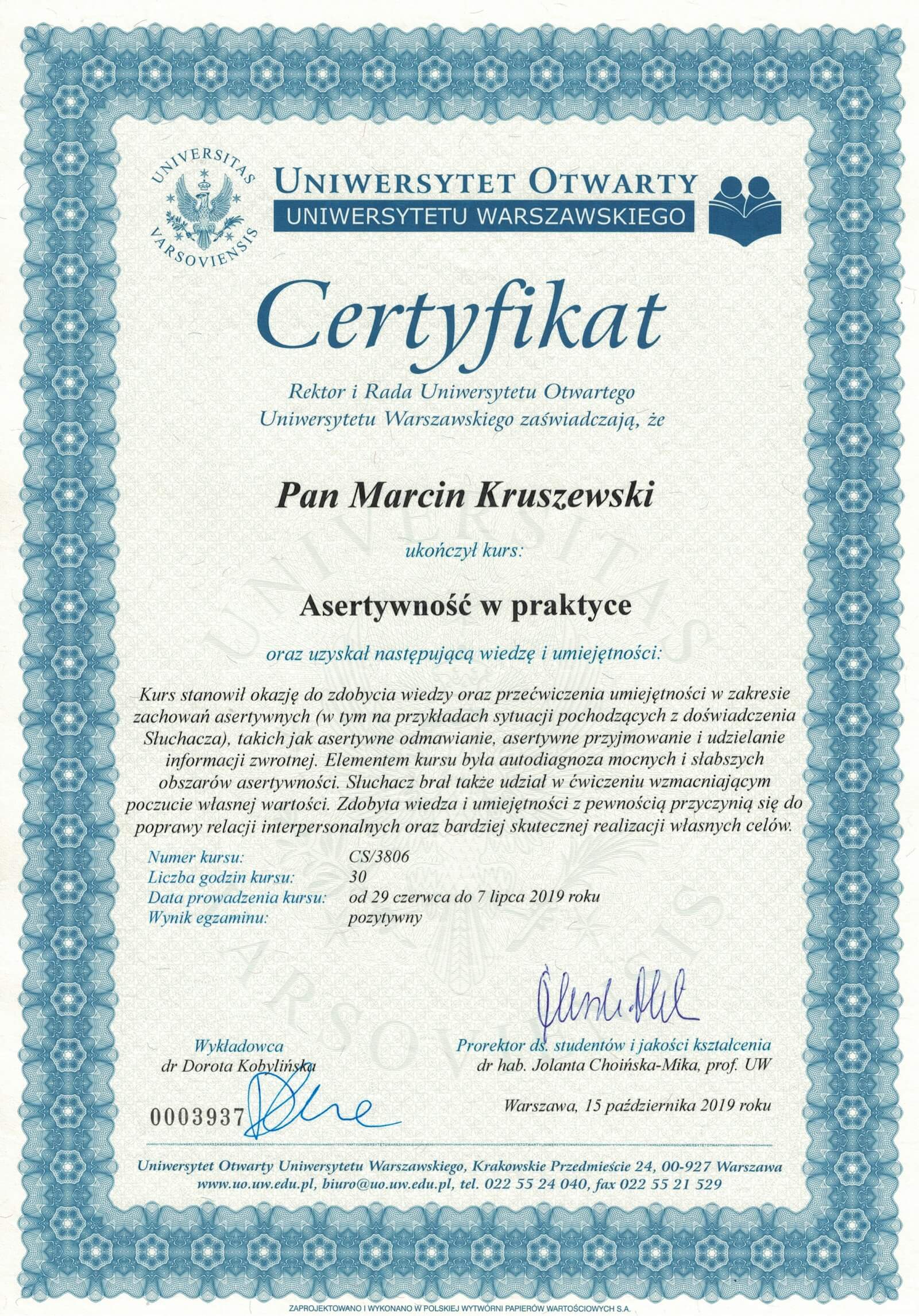 Asertywność w Praktyce