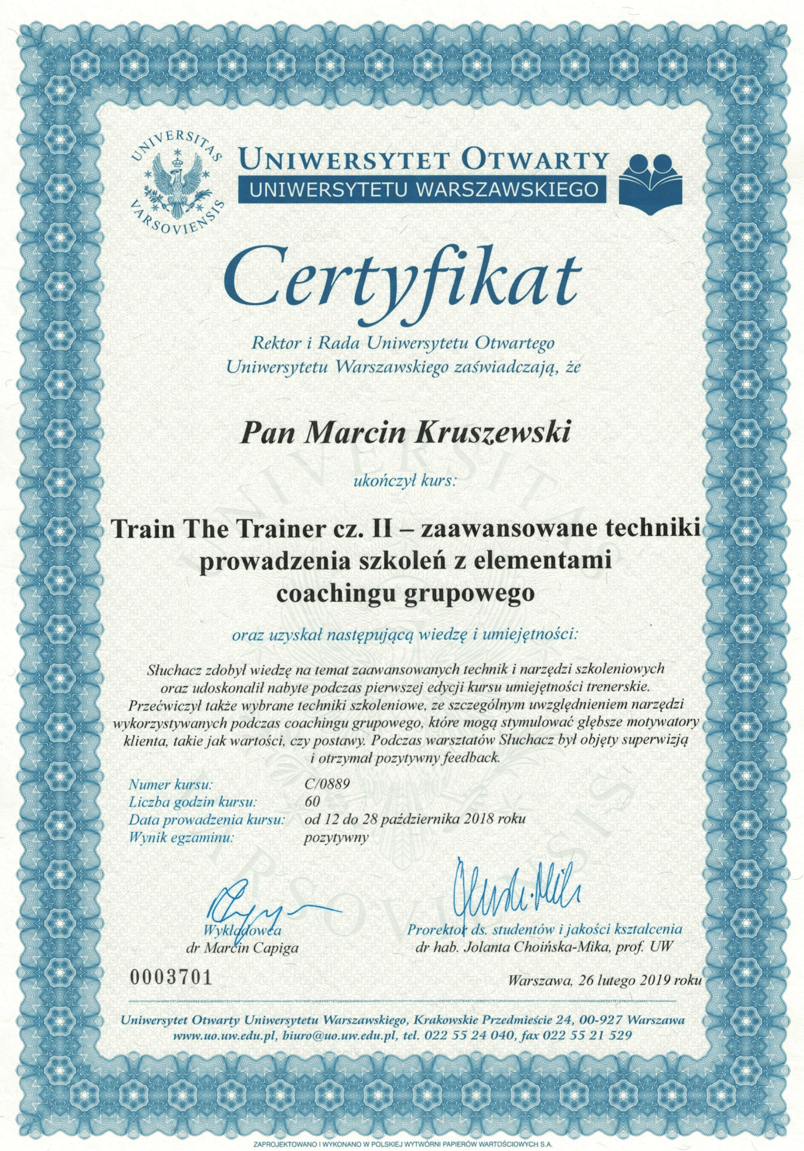 Zaawansowanie techniki prowadzenia szkoleń